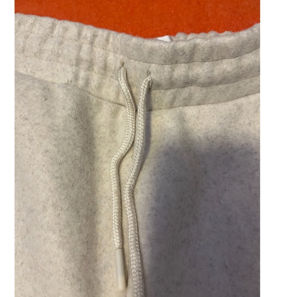 Beige cream felt wool blend high waist wide leg pants NWT - Picture 3 of 8